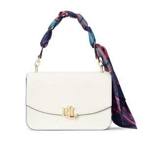 Ralph Lauren White Madison Leather Scarf Crossbody bag